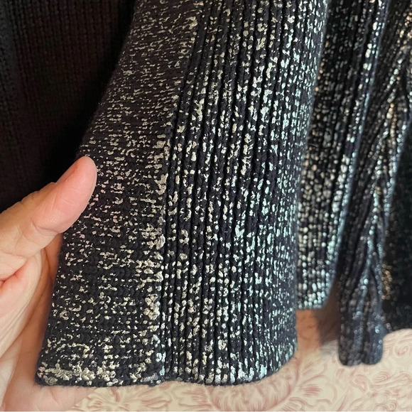 Line the Label black and silver cropped cardigan Medium - Picture 7 of 7